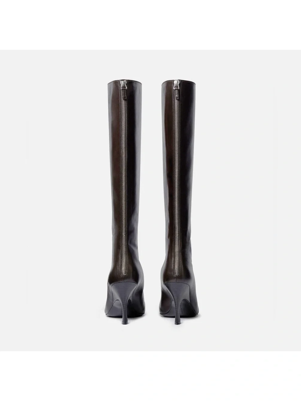 Stella McCartney Elsa Knee-High Heeled Boots in Coffee Brown, NWT, Size 38 $1350